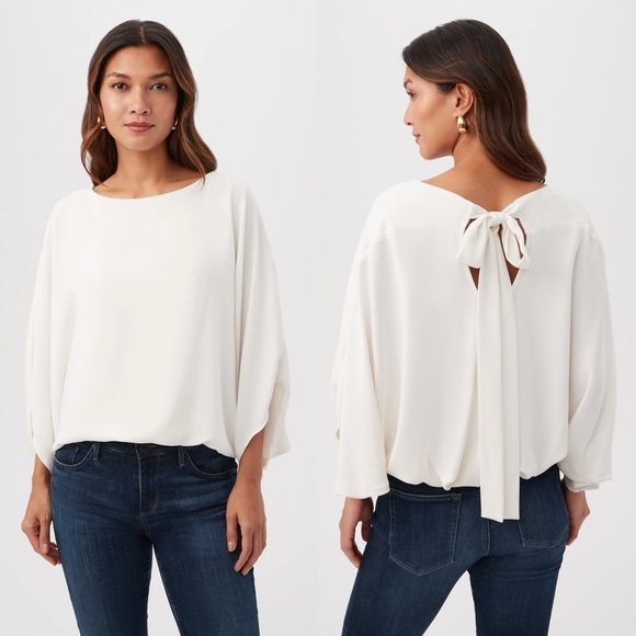 Trina Turk Tops - Trina Turk Manhattan Relaxed Short Dolman Sleeve Top in White Size XL (NWT)